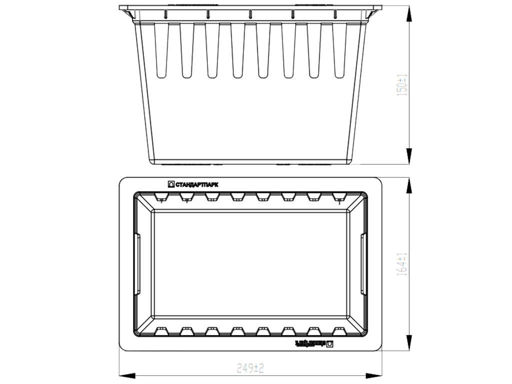 Корзина BASE 245x155x155 для дождеприемника 300х300