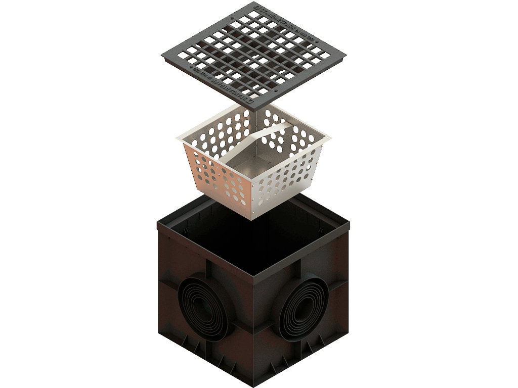 Дождеприемник квадратный ливневой 400x400xH400 мм