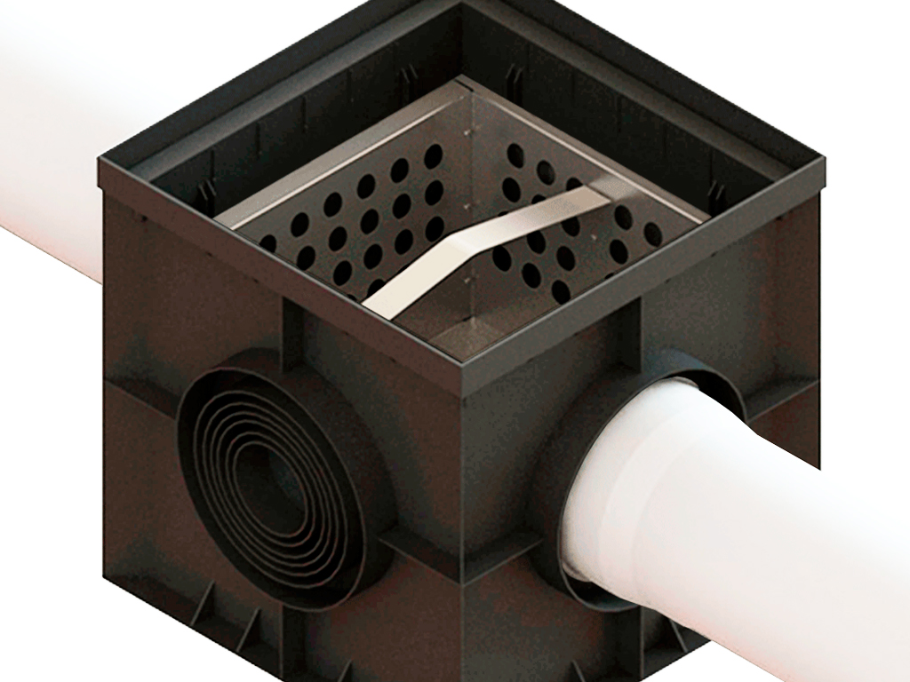 Дождеприемник квадратный ливневой 400x400xH400 мм