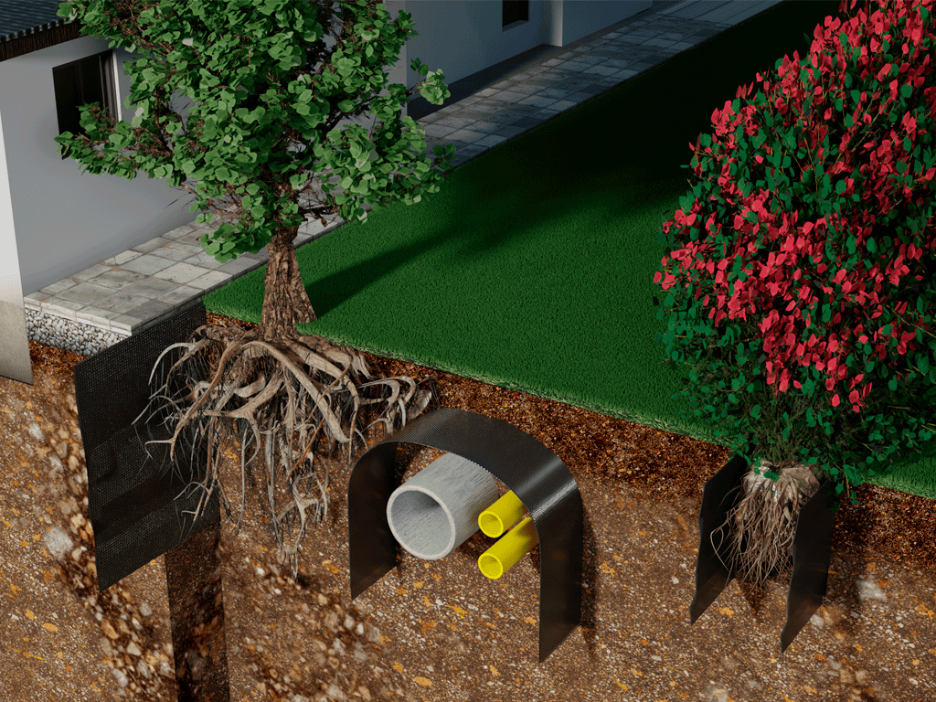 Armo-protecție (bariera anti-radacini) în rolă 0,6x10m (6m2), grosimea 1,3mm neagră, din polietilenă