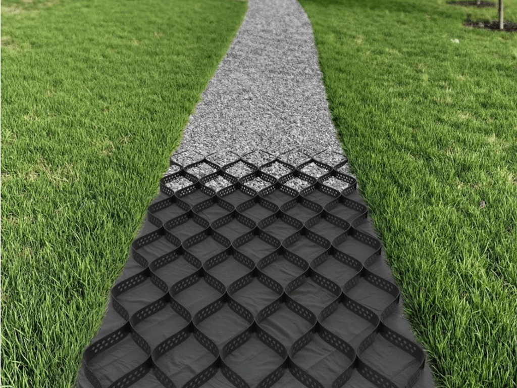 Георешетка TERRA 6000X2550 мм, H=100 мм, ячейка 220x220 мм (13,5 кг/модуль, S=15,3м2)