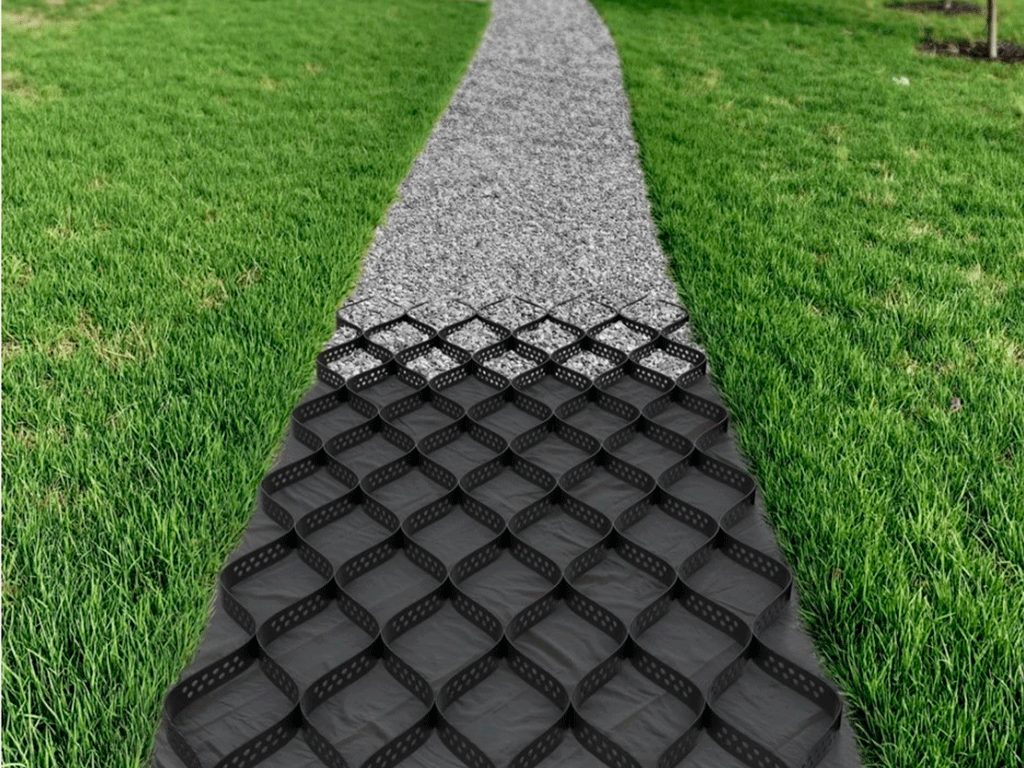 Георешетка TERRA 6000X2550мм, H=300мм, ячейка 220x220мм (39.0кг/модуль, S=15,3м2)