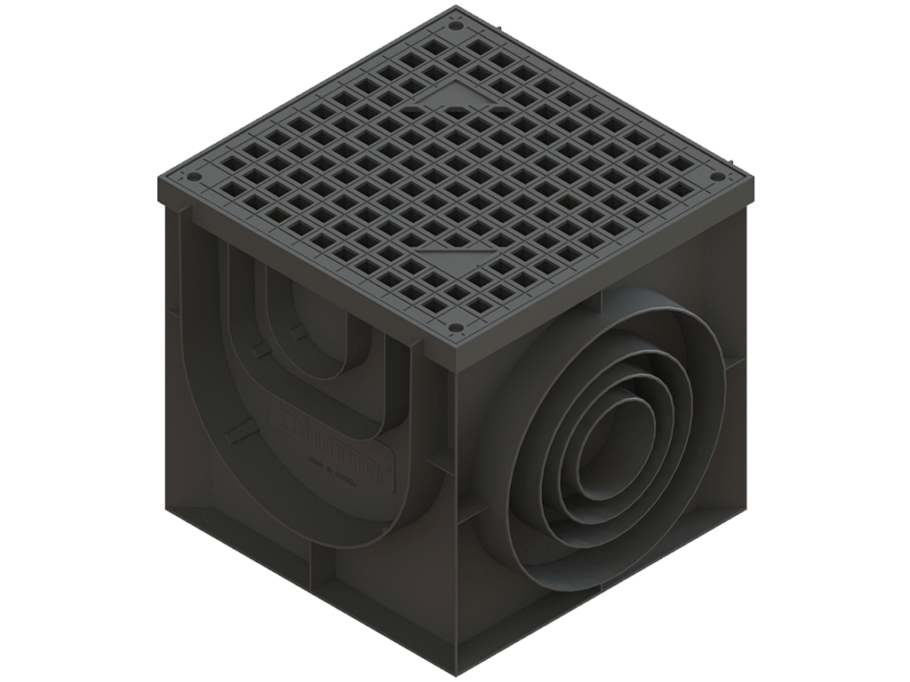 Gratar pluvial din plastic pentru camin 400x400 A15 (388x388x24)