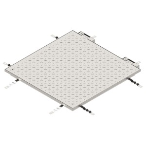 Люк технологический герметичный BASE PLATE стальной оцинкованный квадратный 800х800, Н=55, класс А15