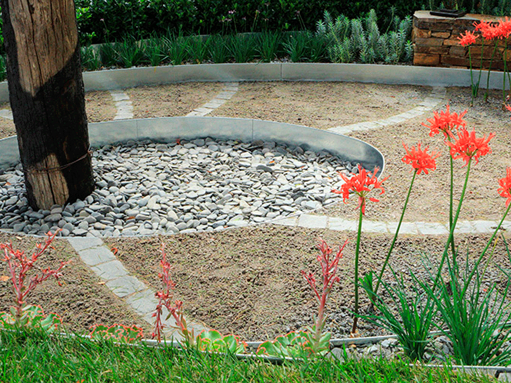 Bordura decorativa pentru pavaje si amenajare gradina STEEL EDGING (L=1000mm, H100mm)