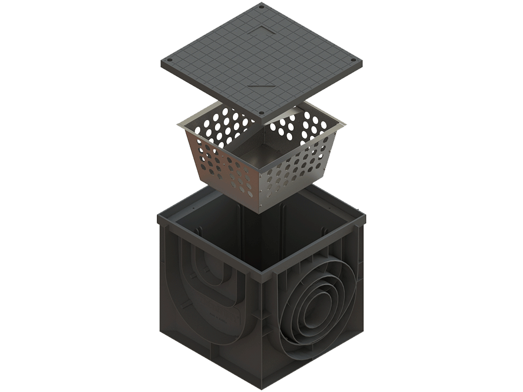 Крышка пластиковая для дождеприемника 400х400 А15 (388x388x24)