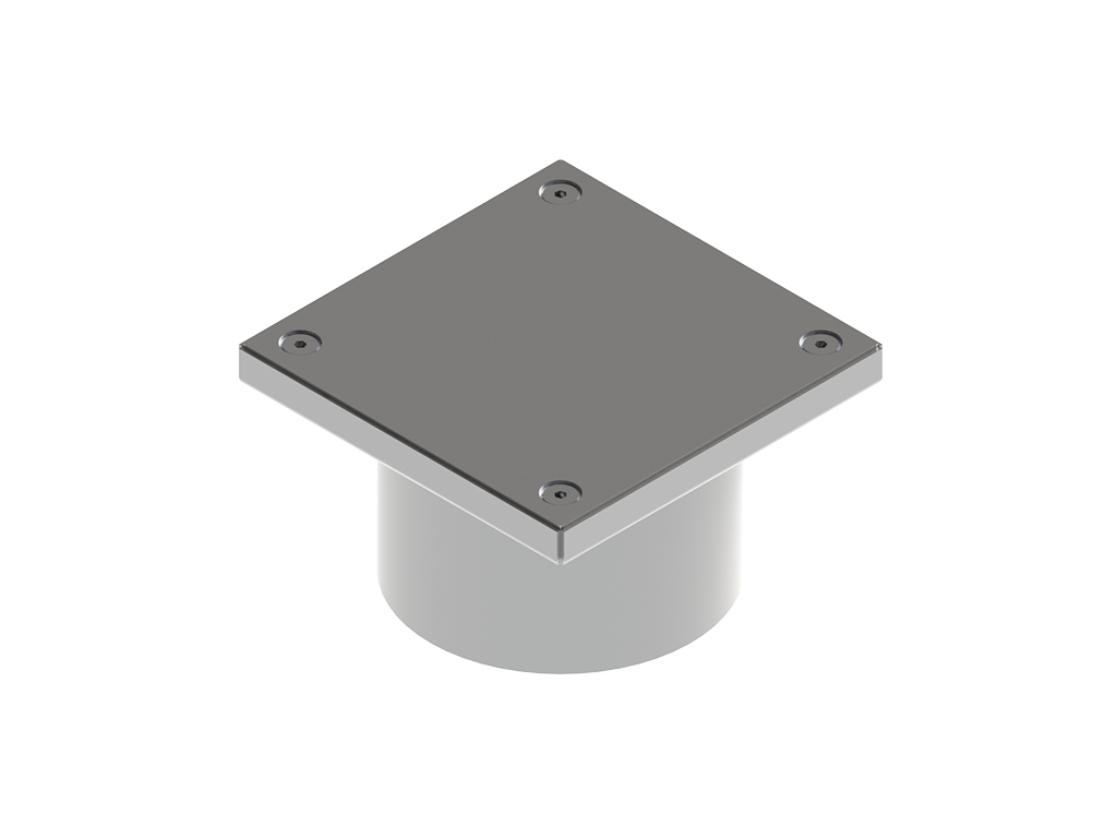 Ревизия из нержавеющей стали 250x250 с вертикальным выходом D200 мм, класс нагрузки L15 согласно EN 1253