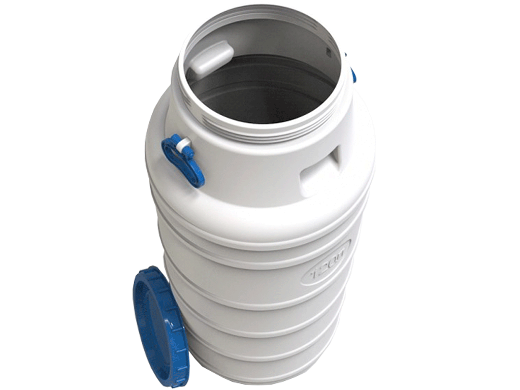 Bidon 120 litri dotat cu capac din plastic pentru produse alimentare (Dbaza=425mm, H=1000mm)