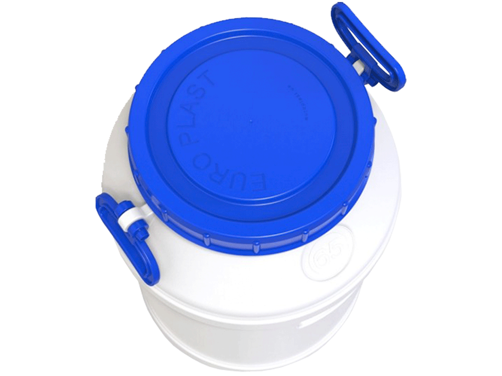 Bidon 65 litri dotat cu capac din plastic pentru produse alimentare (Dbaza=400mm, H=670mm)