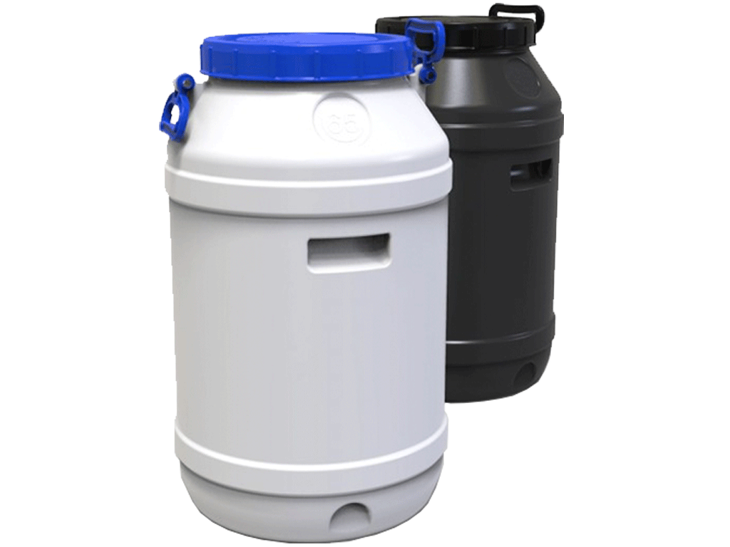 Bidon 65 litri dotat cu capac din plastic pentru produse alimentare (Dbaza=400mm, H=670mm)