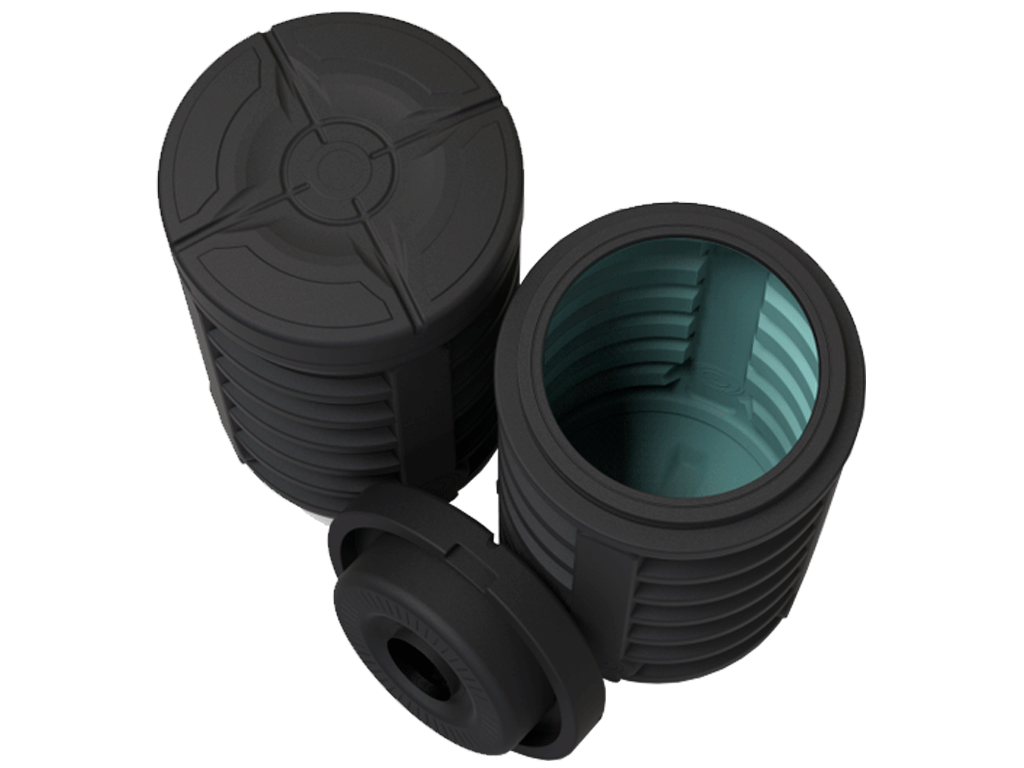 Camin apometru D560 H1100 cu capac, fabricat din polietilena