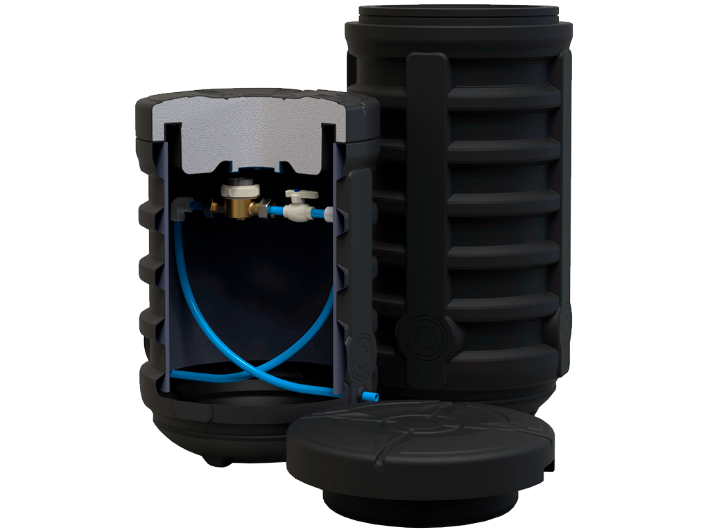 Camin apometru D560 H1100 cu capac, fabricat din polietilena