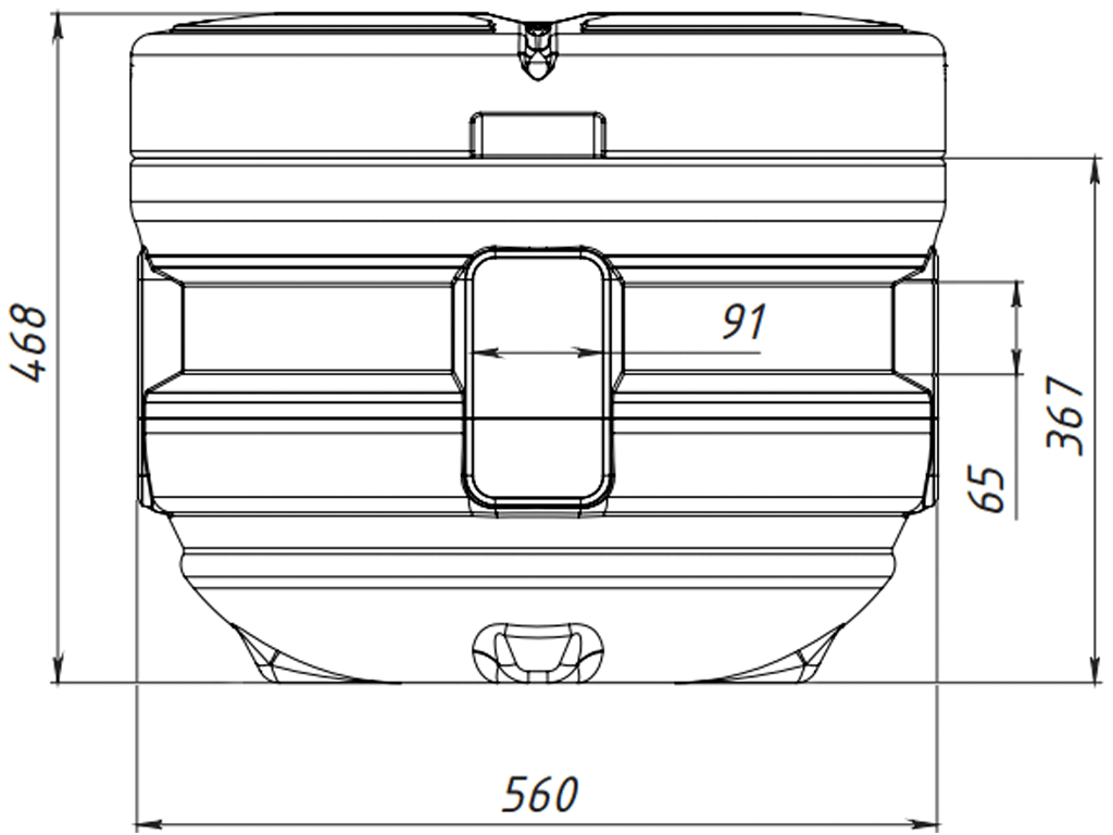 Camin pentru vane și robinete D560mm, H480mm, din polietilena, dotat cu capac si 2 garnituri