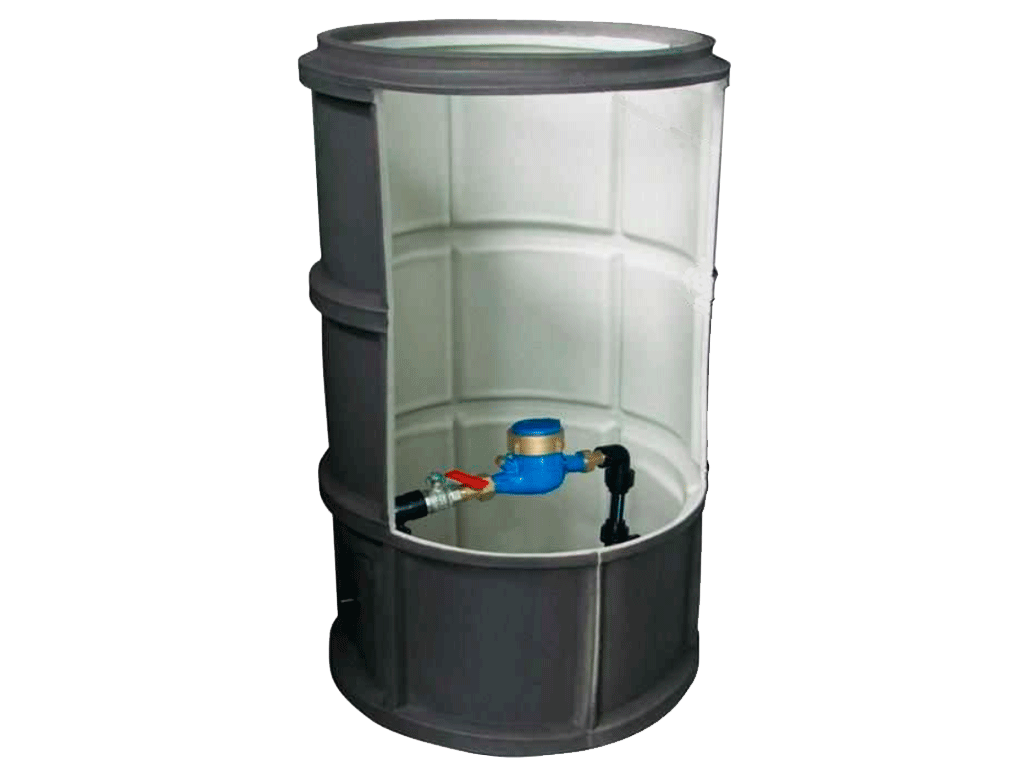 Camin apometru D810 H870 cu capac, fabricat din polietilena (PE)