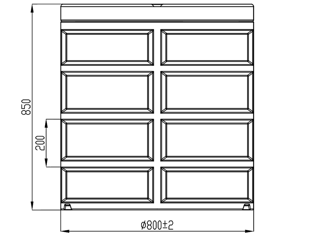 Camin apometru D810 H870 cu capac, fabricat din polietilena (PE)