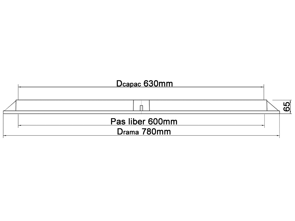 Люк чугунный канализационный с запорным устройством, класс нагрузки В125 (780х600х65 мм)