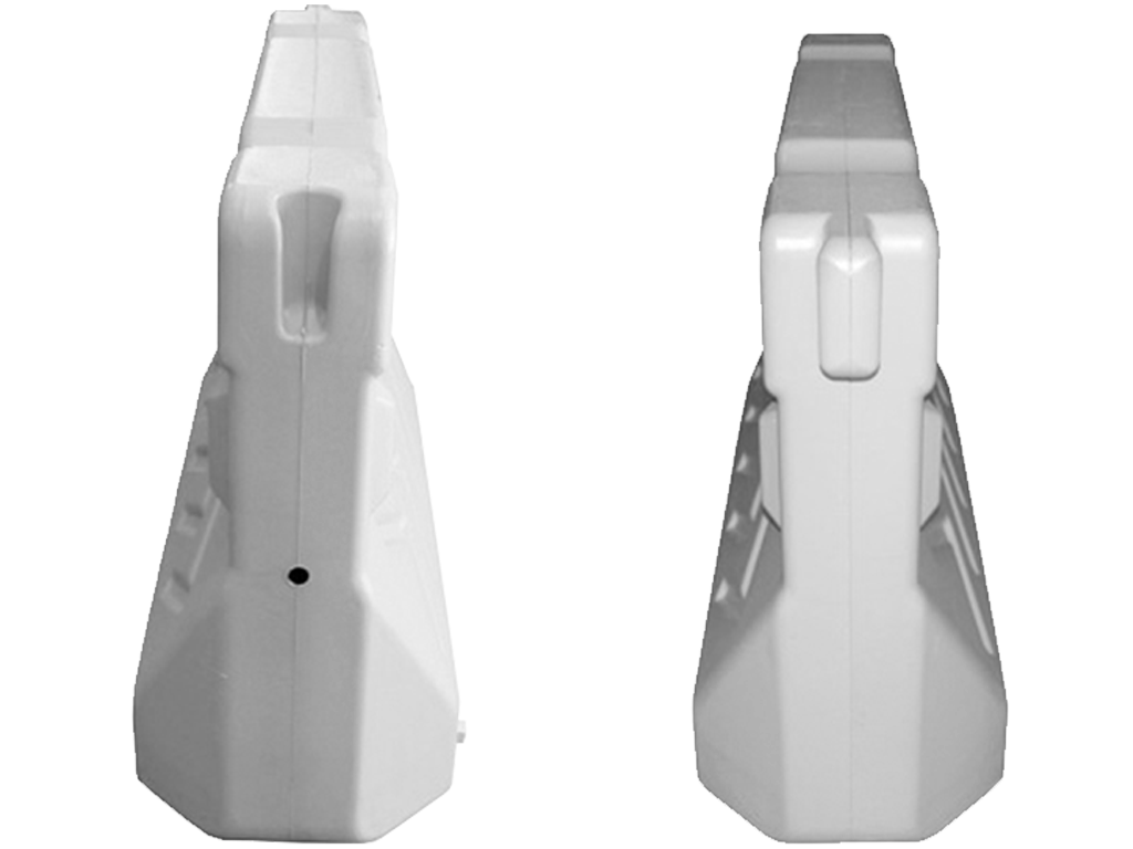 Барьер дорожный пластиковый, с защитой от ультрафиолета, для организации дорожного движения, белый (1200x400x800mm)