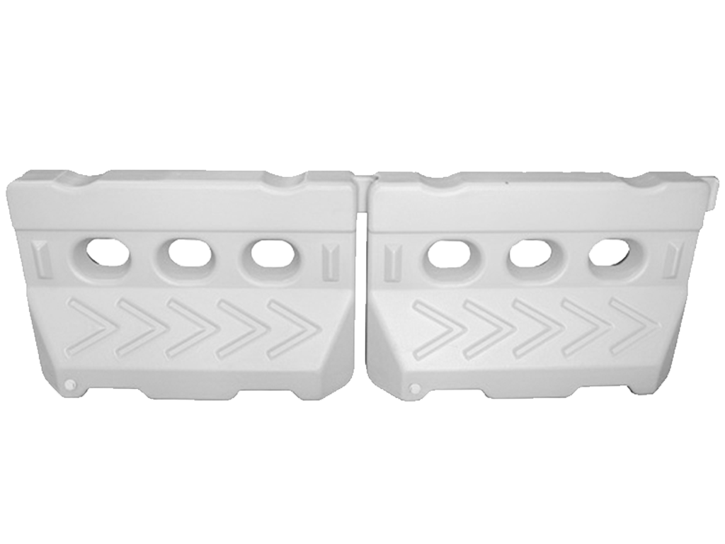 Барьер дорожный пластиковый, с защитой от ультрафиолета, для организации дорожного движения, белый (1200x400x800mm)