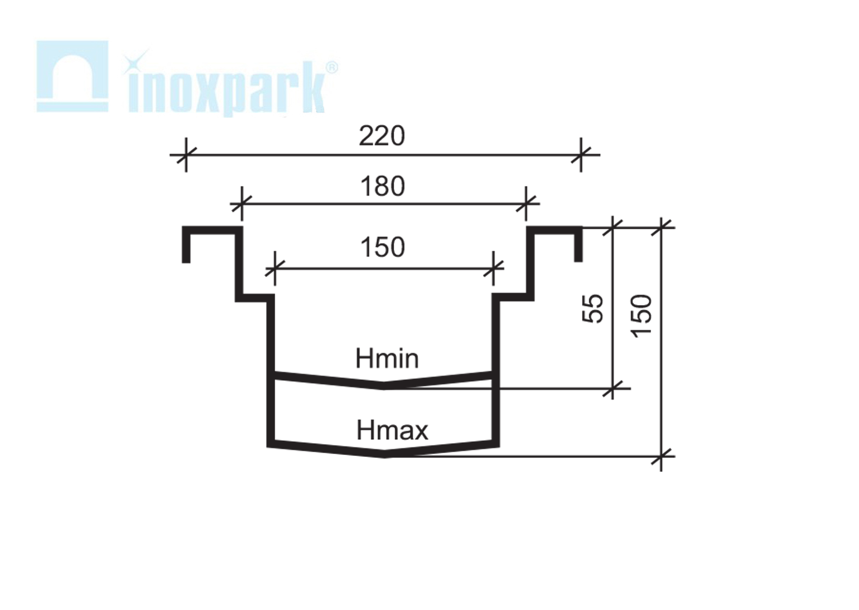 Водоотводные лотки Евро 150