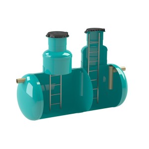 Сепаратор жира (жироуловитель) и взвешенных веществ VODALAND GMBaseH-10, с расходом Q=10.0 л/с, горизонтального исполнения