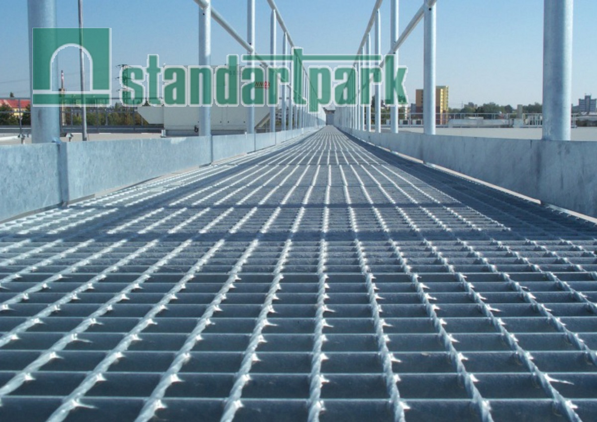 Сварной решетчатый настил с ячейкой 34x38 мм