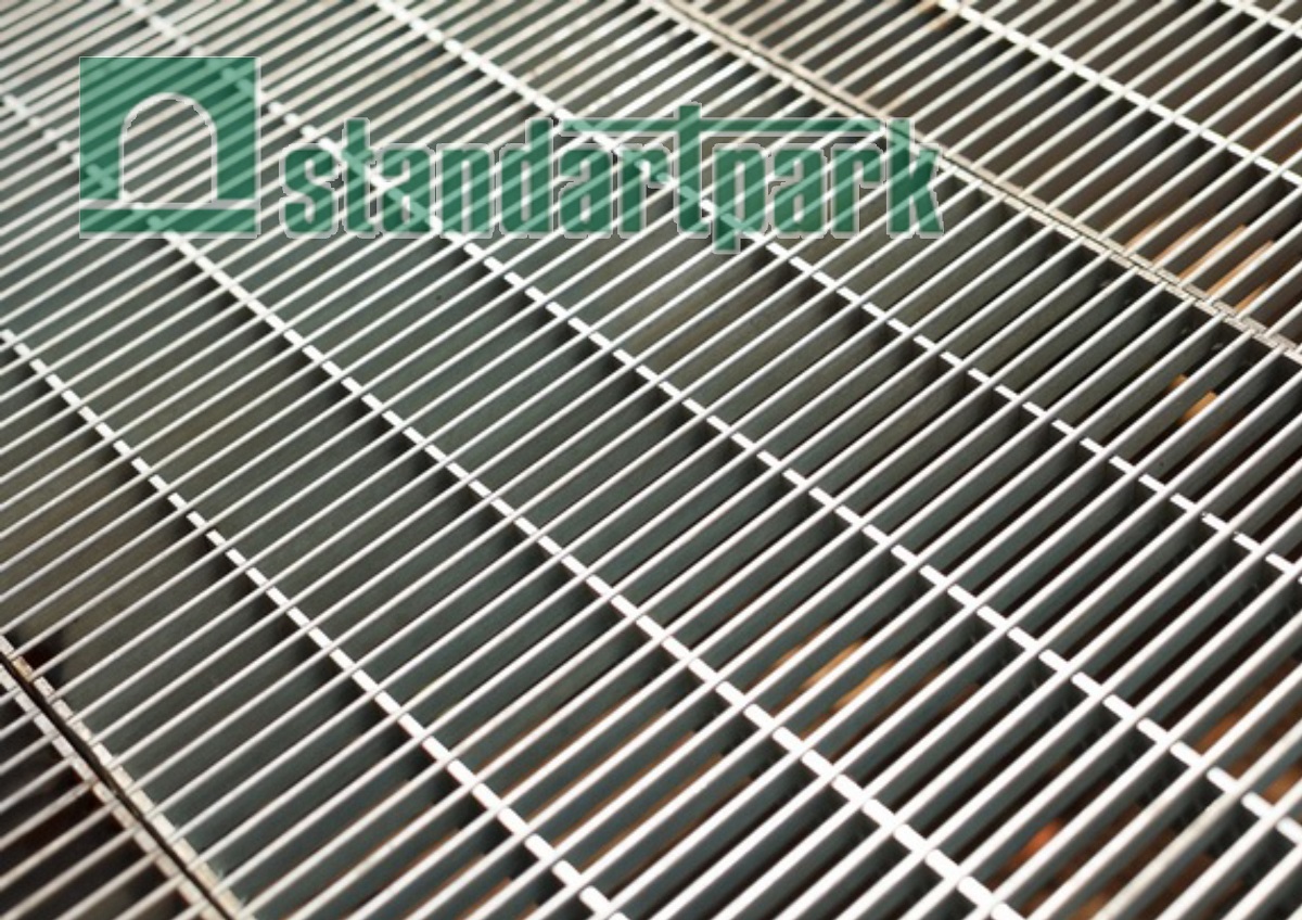 Прессованный решетчатый настил с ячейкой 66х11 мм