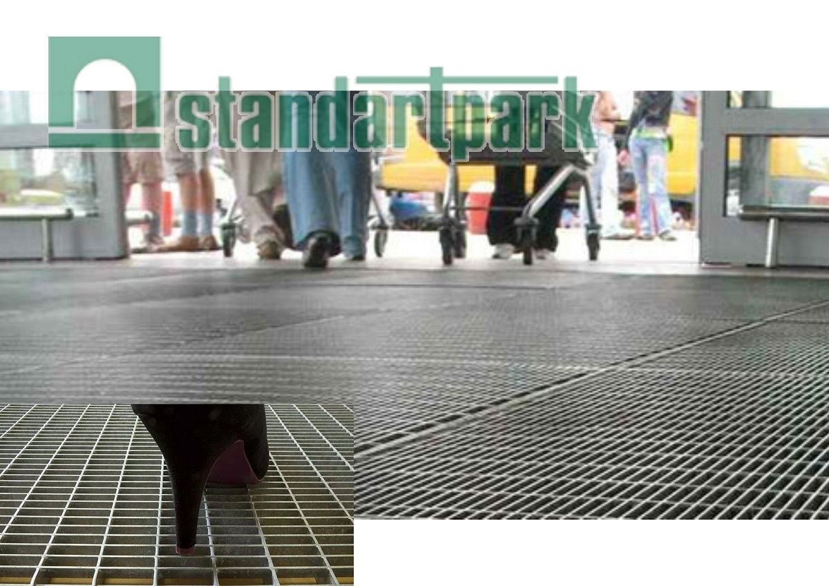 Прессованный решетчатый настил с ячейкой 66х11 мм