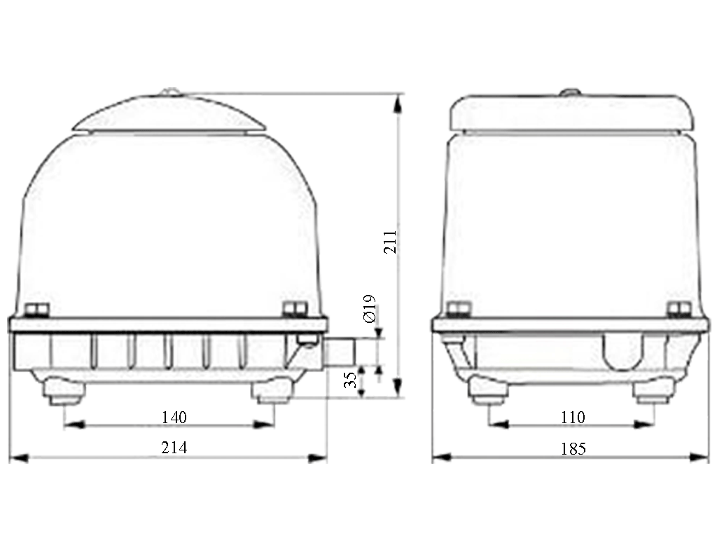 Компрессор SECOH, JDK-S-120 производительность Q=120л/мин, для СБО и септика