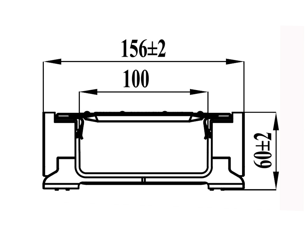 Rigolă din plastic BASE DN100 H60 cu grătar metalic zincat în fante clasa de sarcini A15