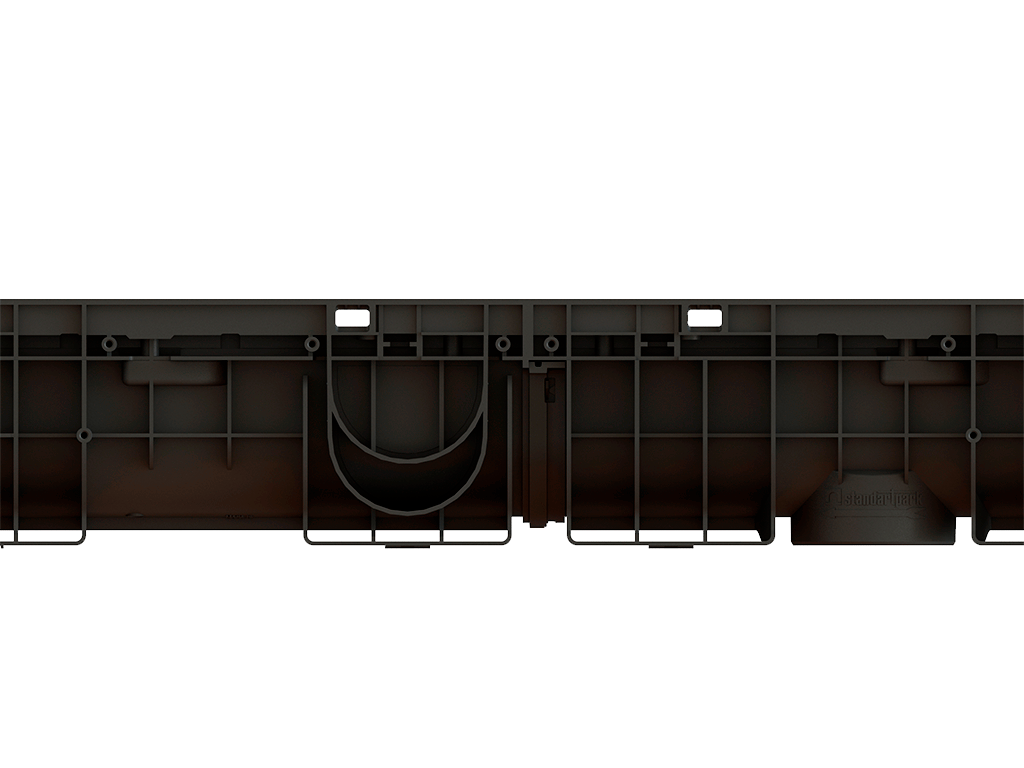 Rigola POLYMAX BASIC DN100 H155 cu gratar metalic zincat, clasa de sarcini pina la 3 tone (1000x160x155)