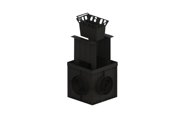 Дождеприемник квадратный ливневой PolyMax Basic с корзиной в комплекте (300x300x300)