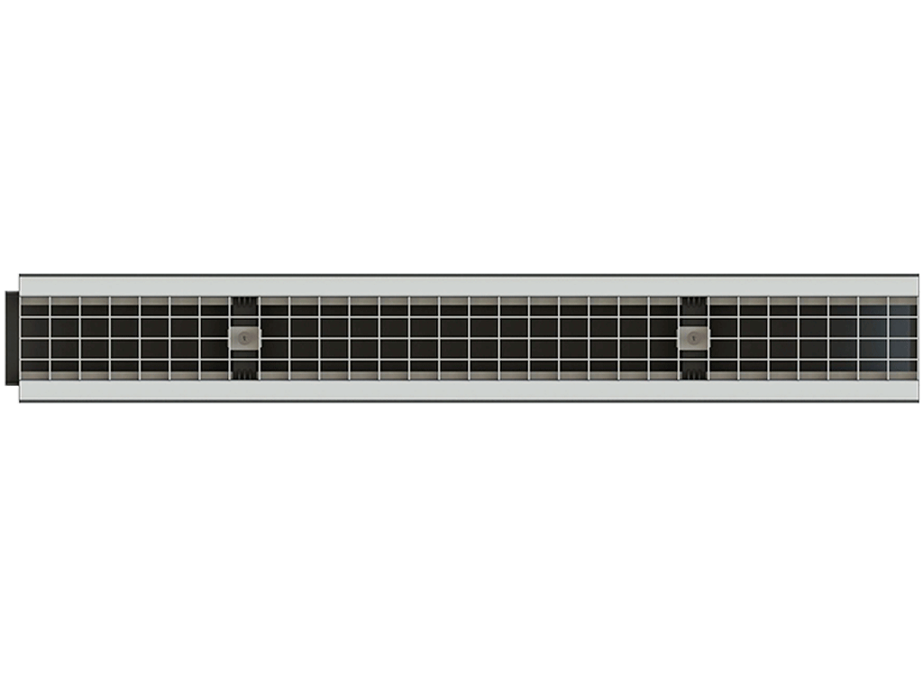 Лоток водоотводный POLYMAX BASIC DN100 H200 с решеткой стальной оцинкованной, нагрузкой до 3 тонн (1000x160x200)
