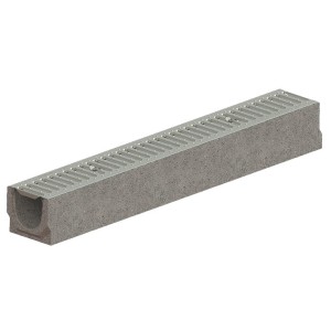 Rigola BetoMax Basic DN100 H125 cu gratar metalic zincat A15 (1000x140x125)