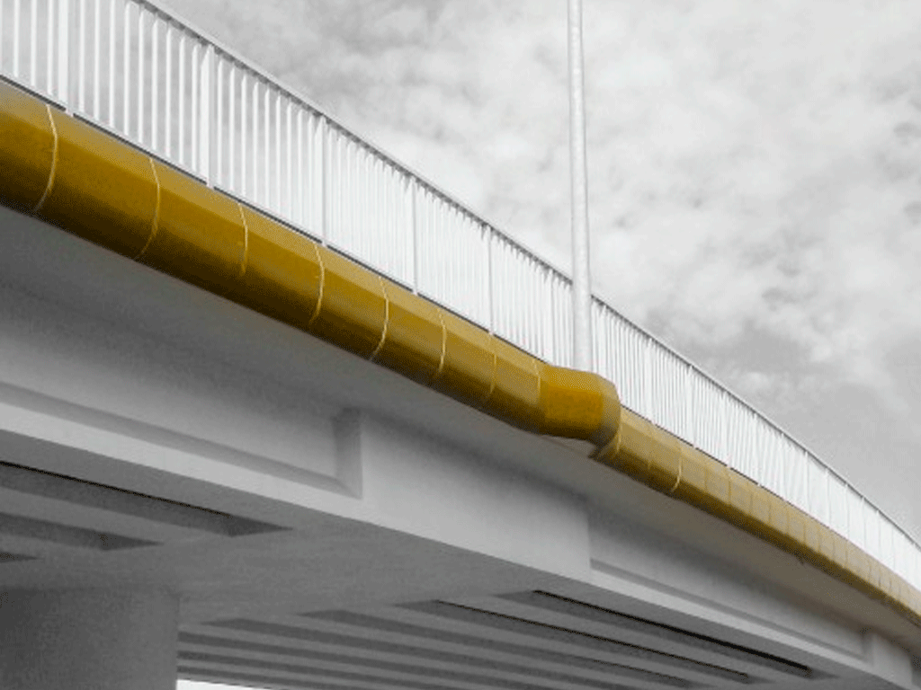 Cornișă pentru poduri (tip radială), din polimerbeton (1000x600x40mm)