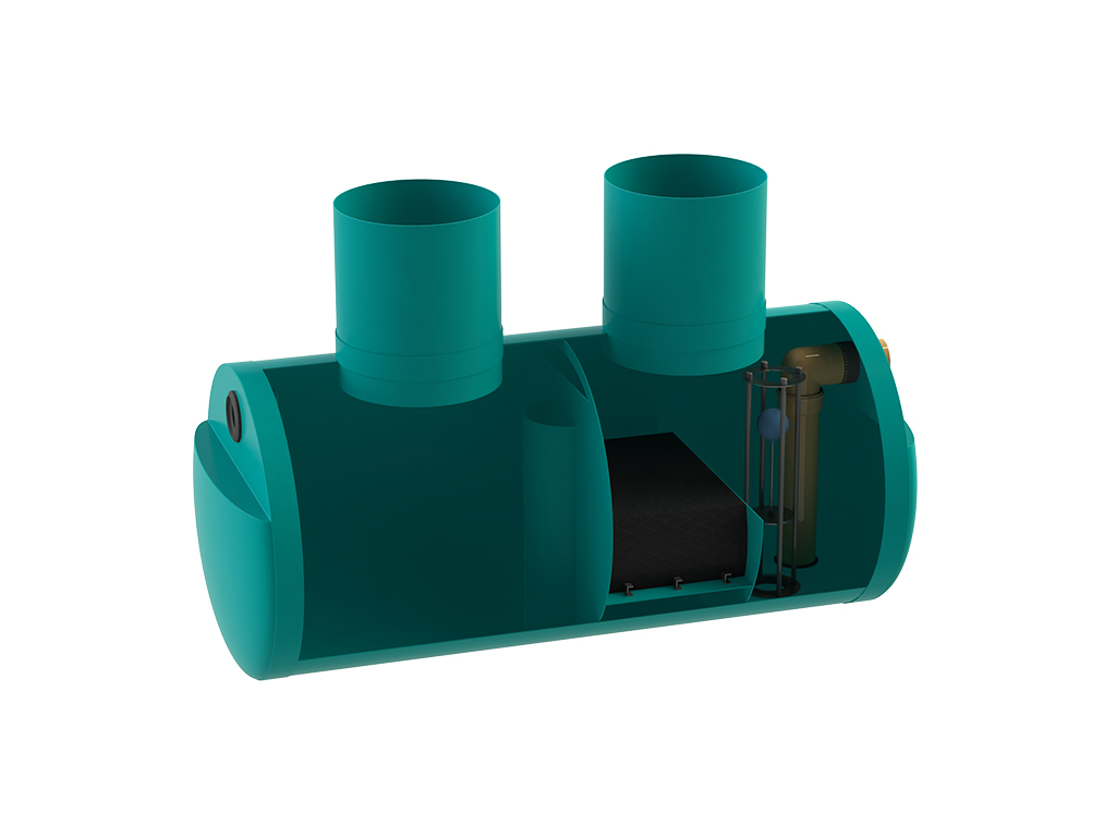 Separator de hidrocarburi și materii în suspensie Vodaland, OilBaseH200-10, cu debit Q=10,0 l/sec