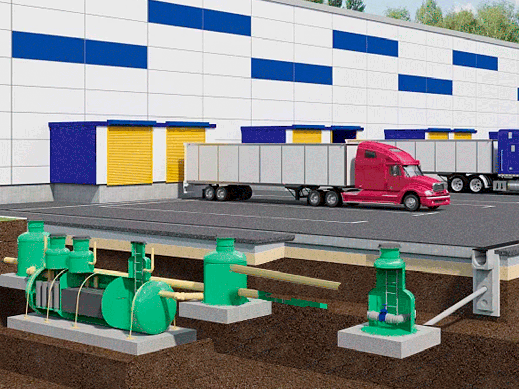 Separator de hidrocarburi și materii în suspensie Vodaland, OilBaseH200-10, cu debit Q=10,0 l/sec