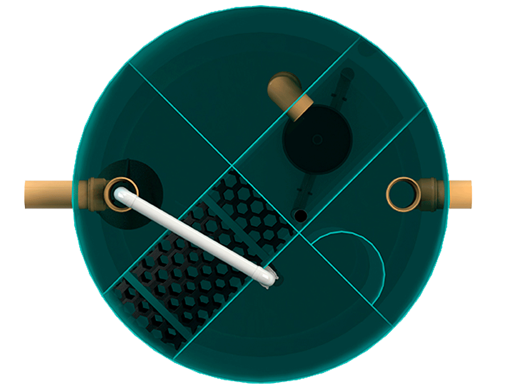 Statie de epurare biologica VODALAND pentru ape uzate menajere, OrganicPro-4, cu debit 0,6m3/24 ore