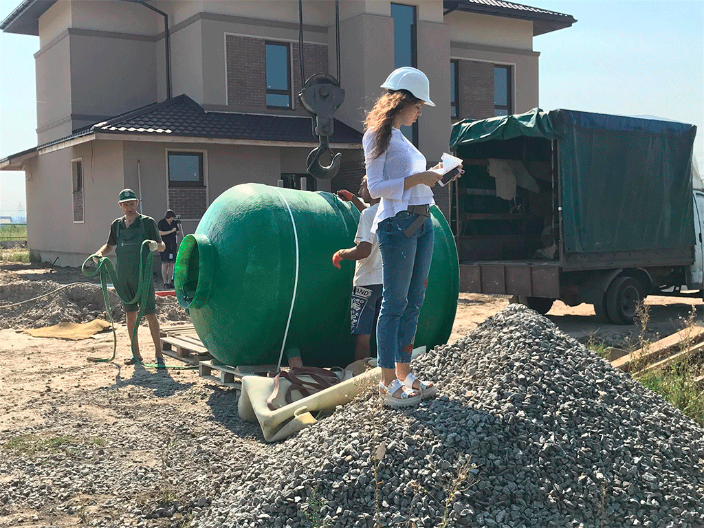 Statie de epurare biologica VODALAND pentru ape uzate menajere, OrganicPro-40, cu debit 6,0m3/24ore