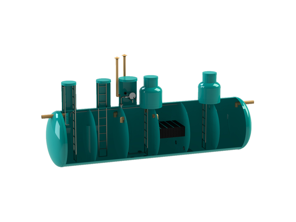 Statie de epurare biologica VODALAND pentru ape uzate menajere, Organic ProCAS-60, debit 60,0m3/24ore