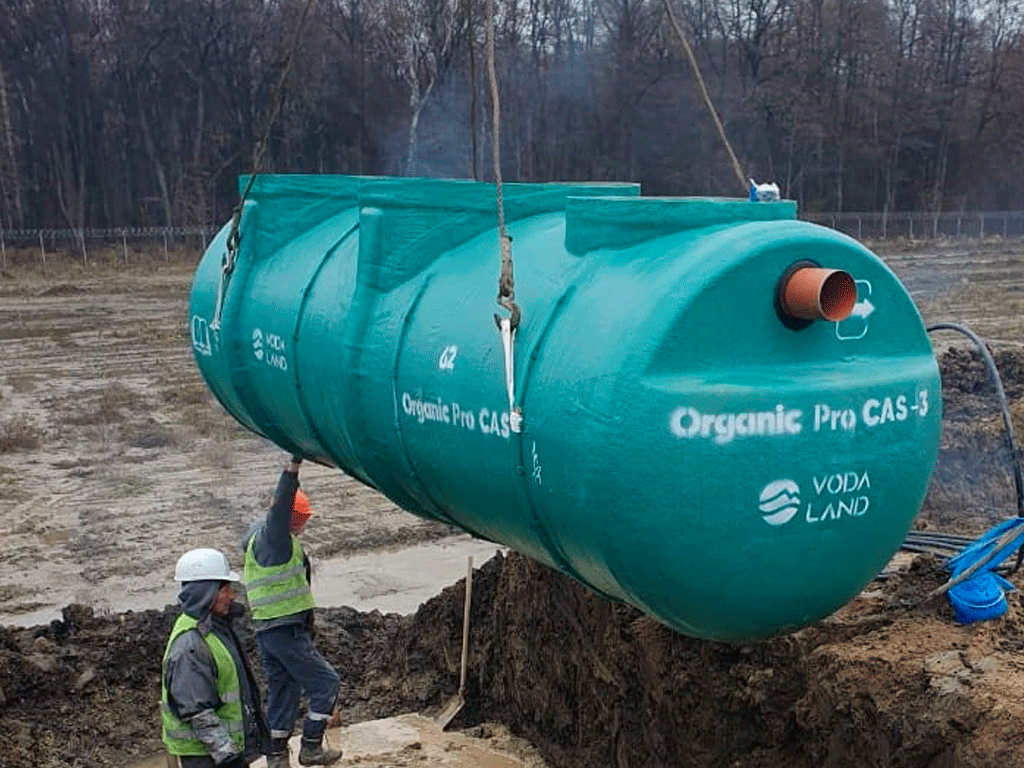 Statie de epurare biologica VODALAND pentru ape uzate menajere, Organic ProCAS-60, debit 60,0m3/24ore