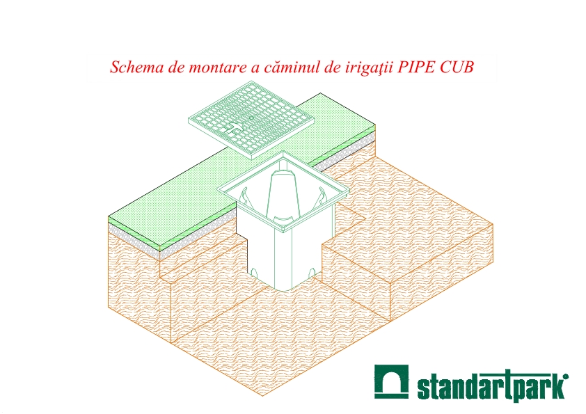 Поливочный бокс PIPE CUBE, для сада и огорода (400x400x356)