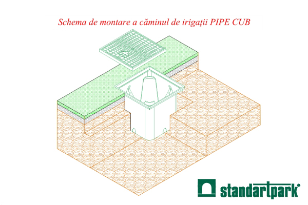 Поливочный бокс PIPE CUBE, для сада и огорода (400x400x356)