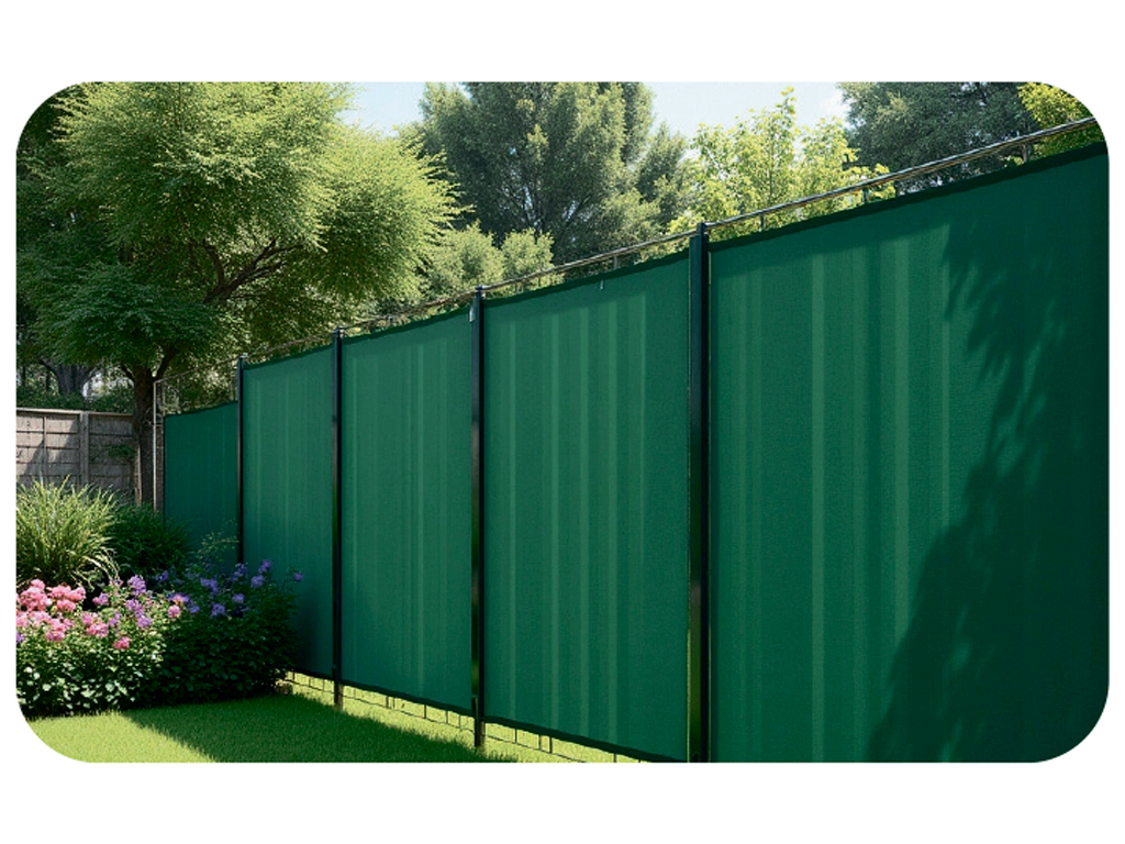 Сетка маскировочная защитная, темно-зеленая (рулон 2х100м), приватность 70%