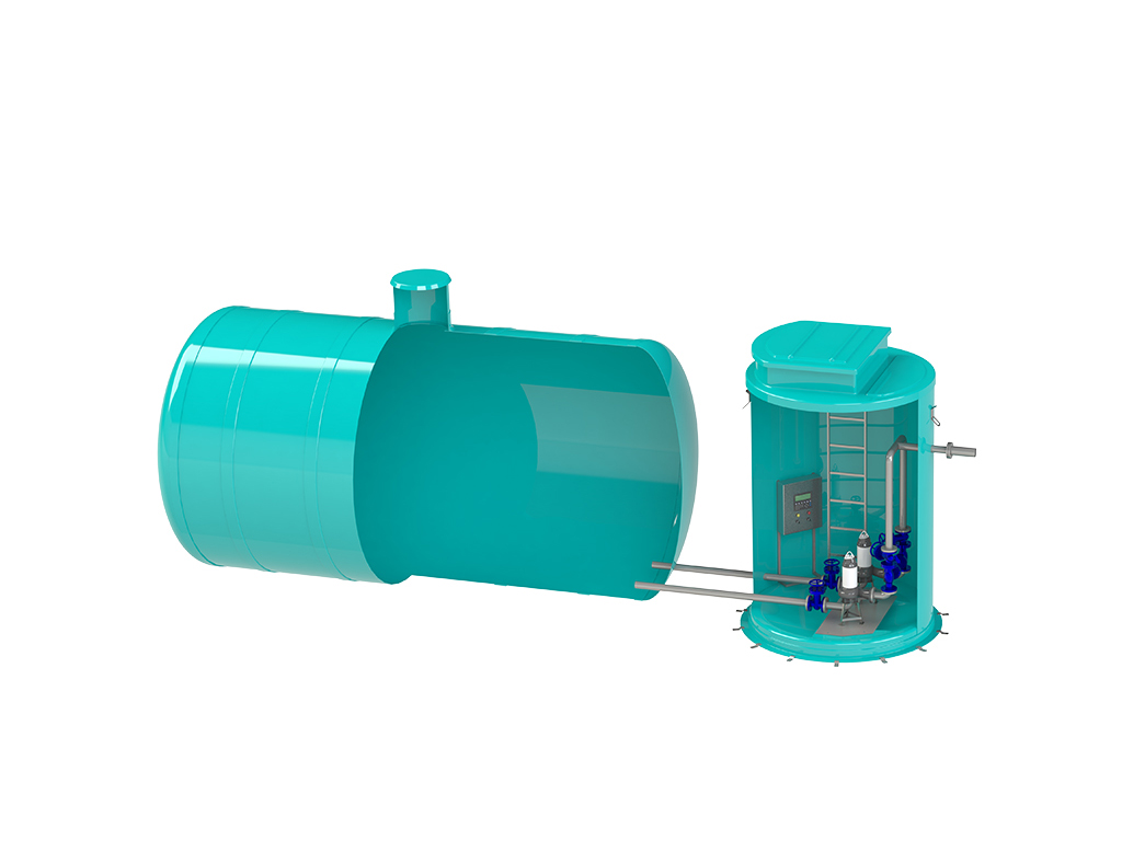 Stații de pompare a apelor uzate PumpLineS, cu instalarea „uscată” a pompelor