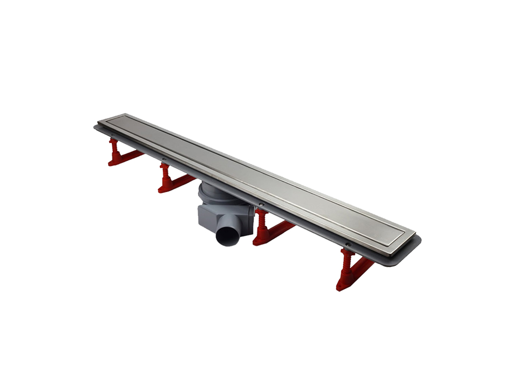 Трап лоток для душа с решеткой из нержавеющей стали, Premium Line 650, (650x120x66-105мм)