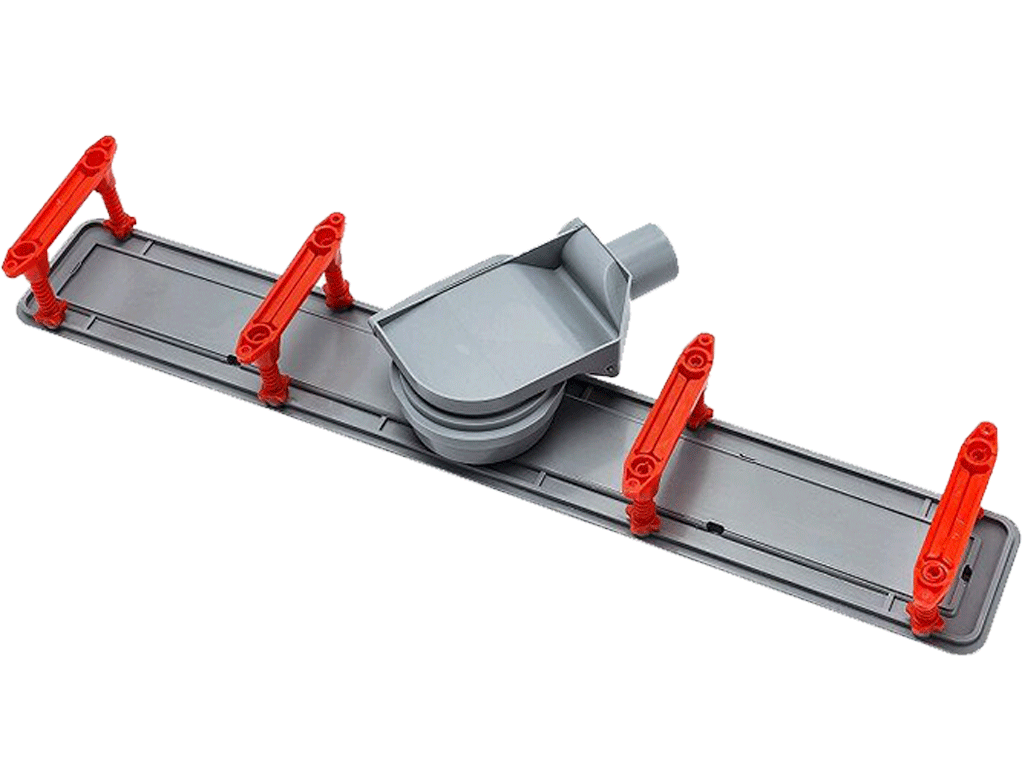 Rigola pentru duș cu gratar inox, Premium Line 750, (750x120x66-105mm)