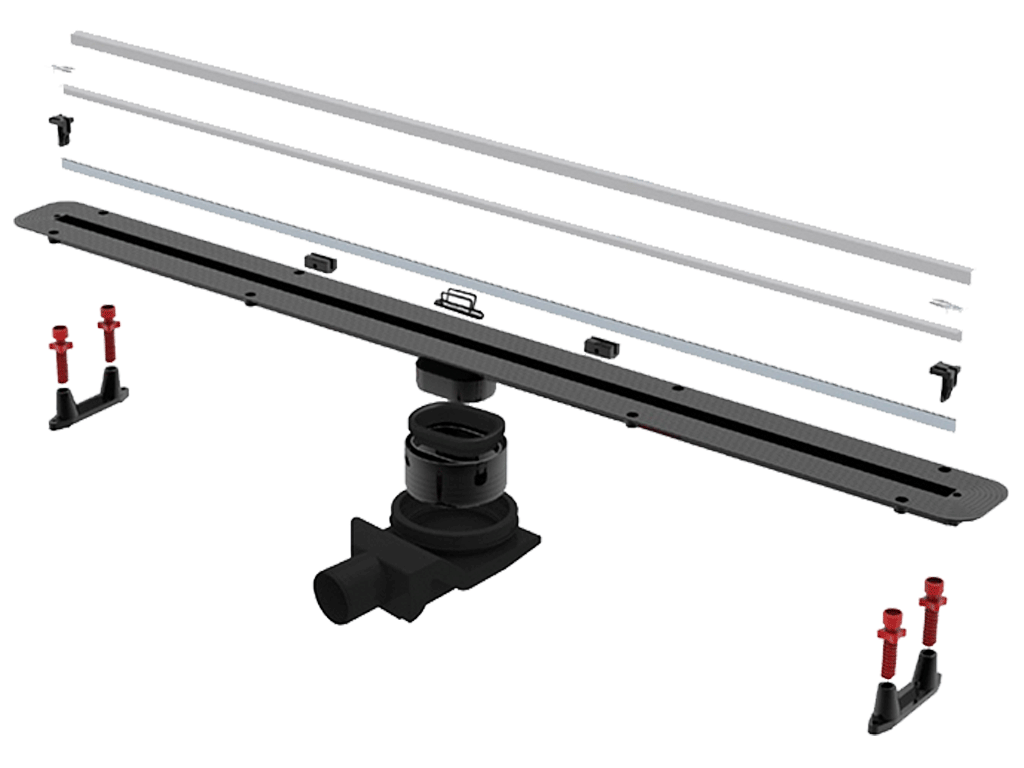 Rigola pentru duș cu fantă, Slim Line 450, (450x100x85-120mm)