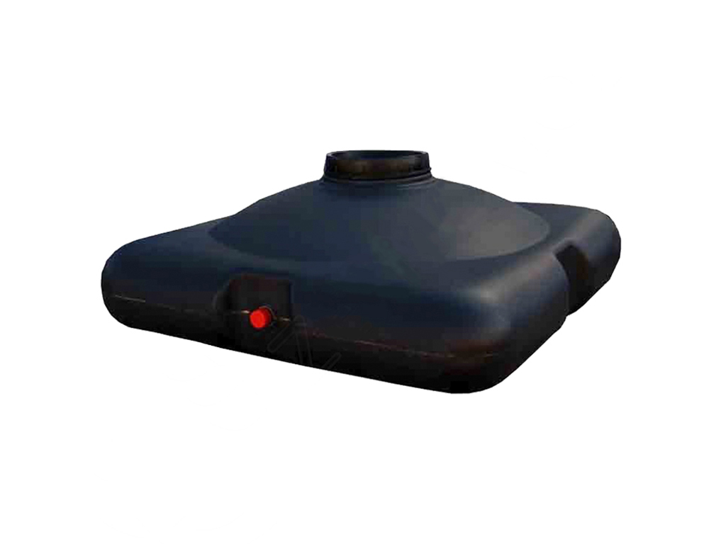 Rezervor PLAT pentru dus de vara  W=150 litri, dotat cu para si robinet (900x900x350)