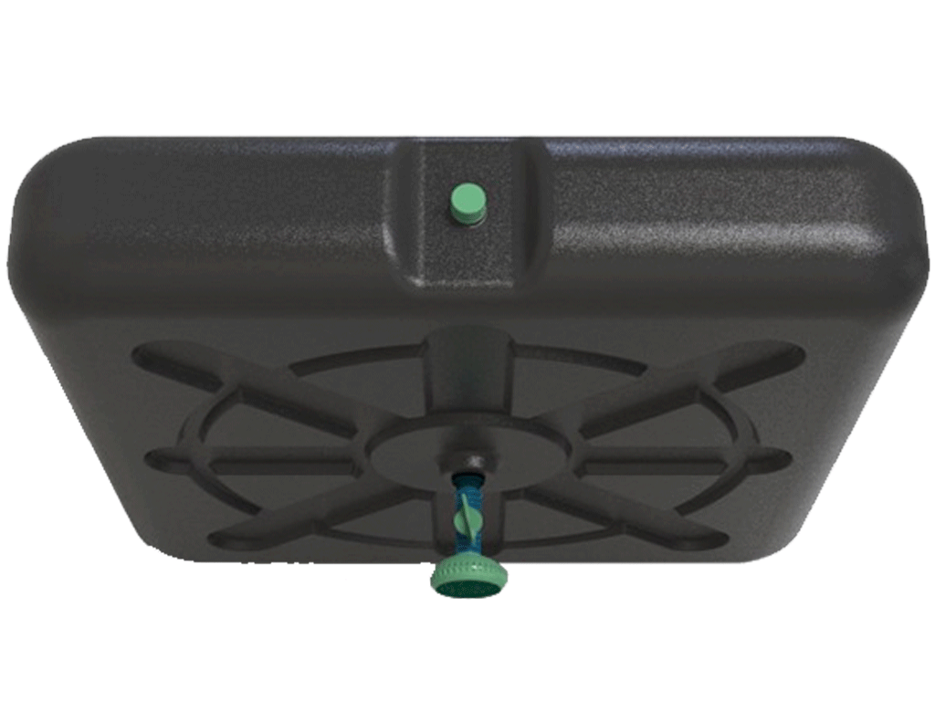 Rezervor PLAT pentru dus de vara  W=150 litri, dotat cu para si robinet (900x900x350)