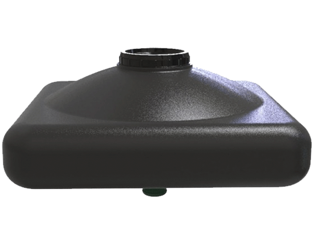 Rezervor PLAT pentru dus de vara  W=150 litri, dotat cu para si robinet (900x900x350)